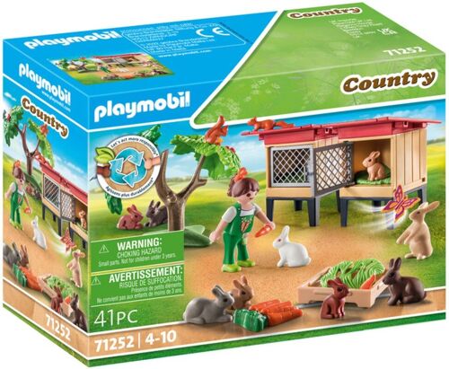 Playmobil 71252 - Enfant Enclos Lapins Country