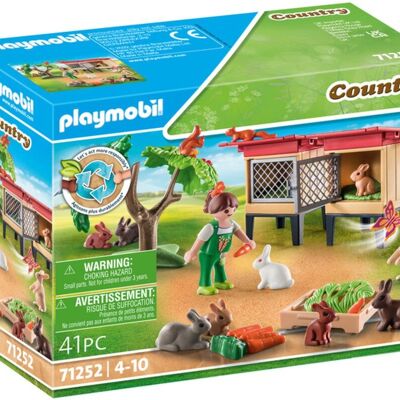 Playmobil 71252 - Enfant Enclos Lapins Country