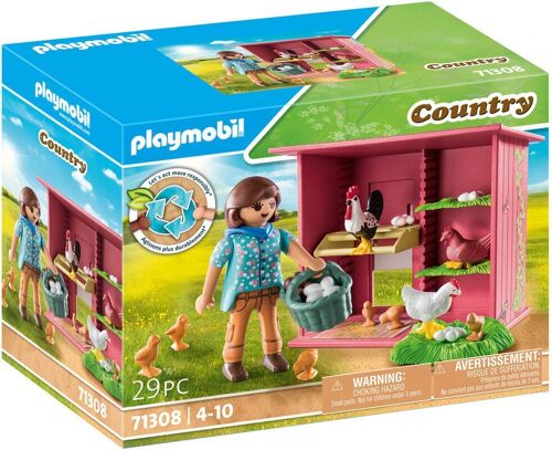 Playmobil 71308 - Agricultrice et Poulailler