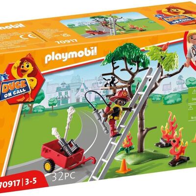 Playmobil 70917 - Feuerwehrmann-Entenkatze auf Abruf