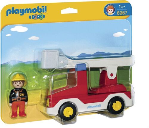 Playmobil 6967 - Camion de Pompier avec Echelle 1.2.3