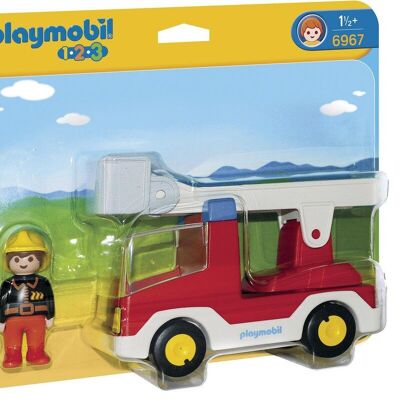 Playmobil 6967 - Camion de Pompier avec Echelle 1.2.3