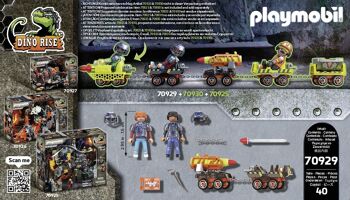 Playmobil 70929 - Véhicule de Tir pour Dino Mine 2