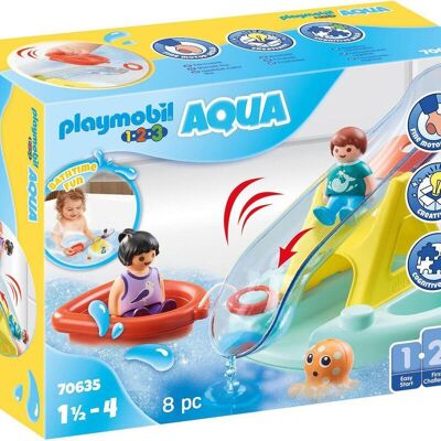 Playmobil 70635 - Ilot Toboggan Aquatique 1.2.3