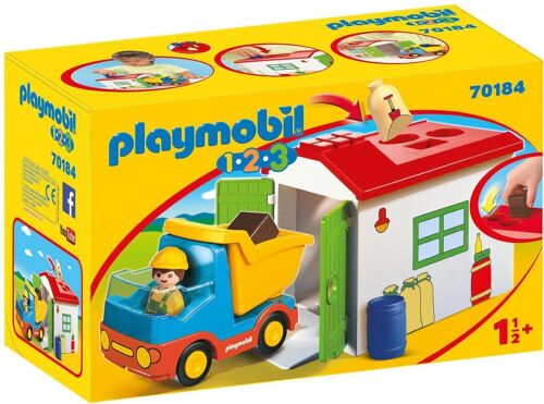 Playmobil 70184 - Ouvrier avec Camion et Garage 1.2.3