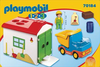 Playmobil 70184 - Ouvrier avec Camion et Garage 1.2.3 2