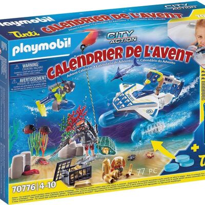 Playmobil 70776 - Calendario dell'Avvento Gioco del Bagno della Polizia