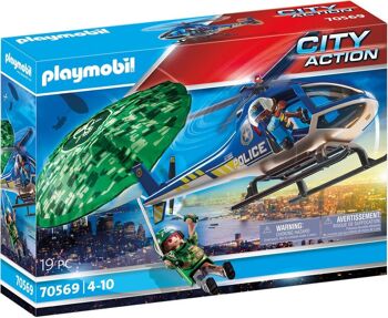 Playmobil 70569 - Hélicoptère de Police et Parachutiste 1