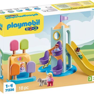 Playmobil 71326 – Spielplatz und Riesenrutsche 1.2.3