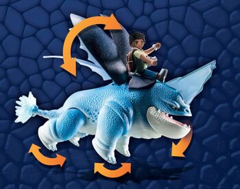 Playmobil 71082 - Plowhorn et D'Angelo Dragons 3