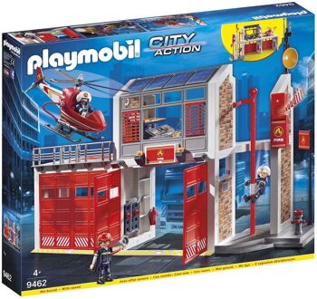 Playmobil 9462 - Caserne De Pompiers et Hélicoptère 1