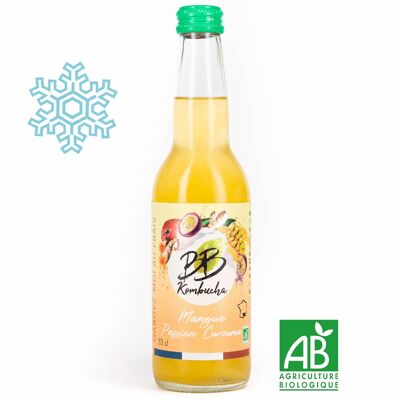 Bio-Kombucha Mango Passion Kurkuma – 33 cL