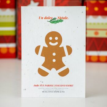8 cartes de vœux de Noël en semi-papier : L'amour pour la planète grandit avec chaque mot 3