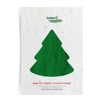 8 cartes de vœux de Noël en semi-papier : L'amour pour la planète grandit avec chaque mot 4