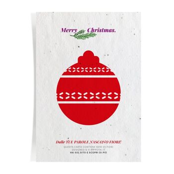 8 cartes de vœux de Noël en semi-papier : L'amour pour la planète grandit avec chaque mot 5