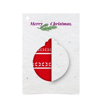 8 cartes de vœux de Noël en semi-papier : L'amour pour la planète grandit avec chaque mot 8