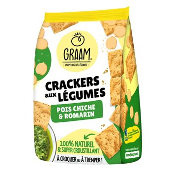 GRAAM - Crackers Pois chiche & Romarin 85g (format apéro) 2