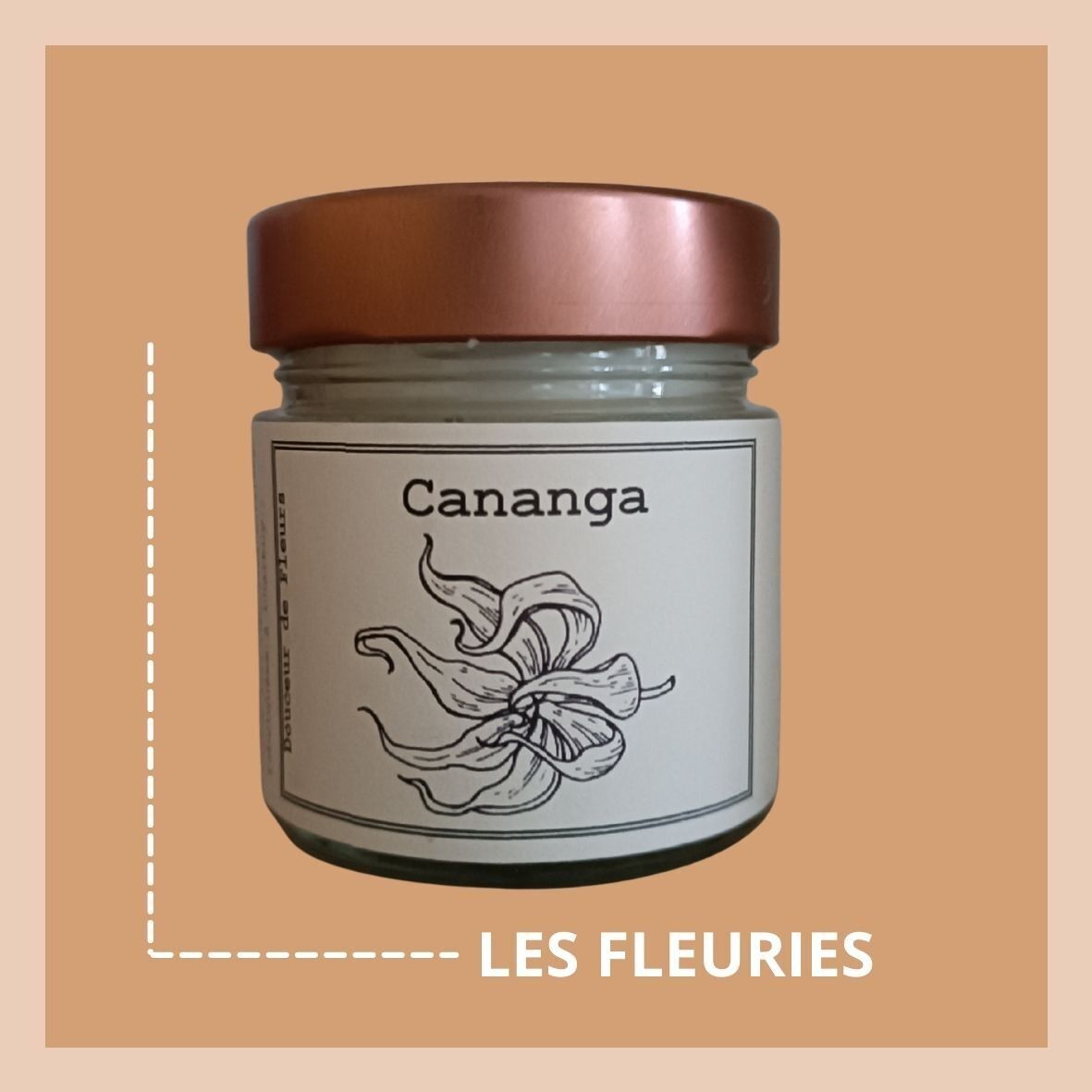 180gr candle Cananga soy and rapeseed waxes