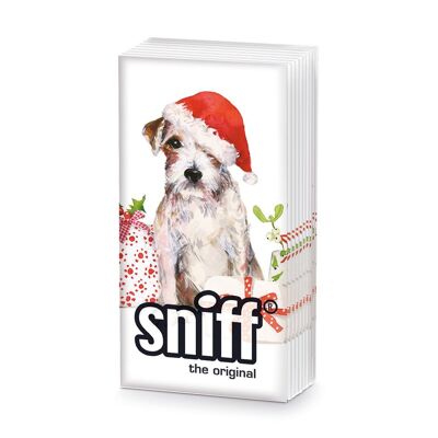 Pañuelo para olfatear cachorros navideños