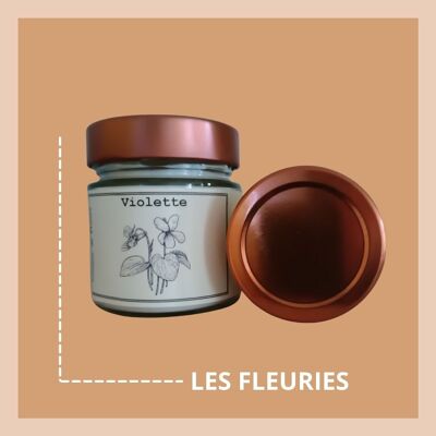 Bougie 180gr Violette cires de soja et colza
