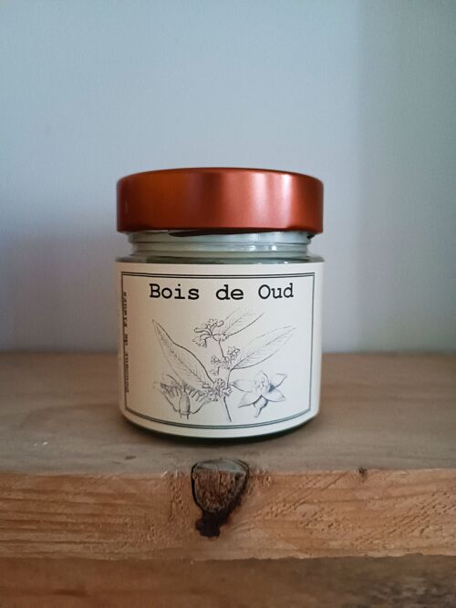 Bougie 180gr Bois de Oud cires de soja et colza