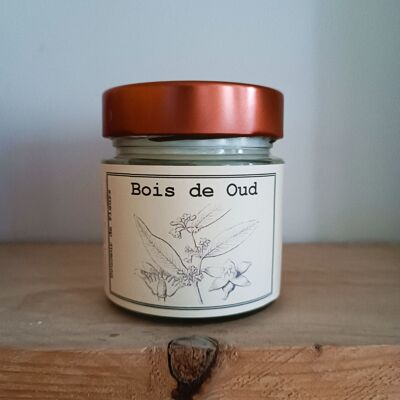 Candle 180gr Oud wood soy and rapeseed waxes