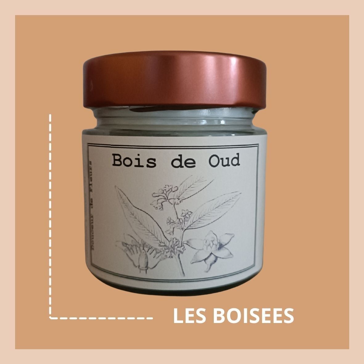 Soy and rapeseed wax candle - Oud Wood - 180gr