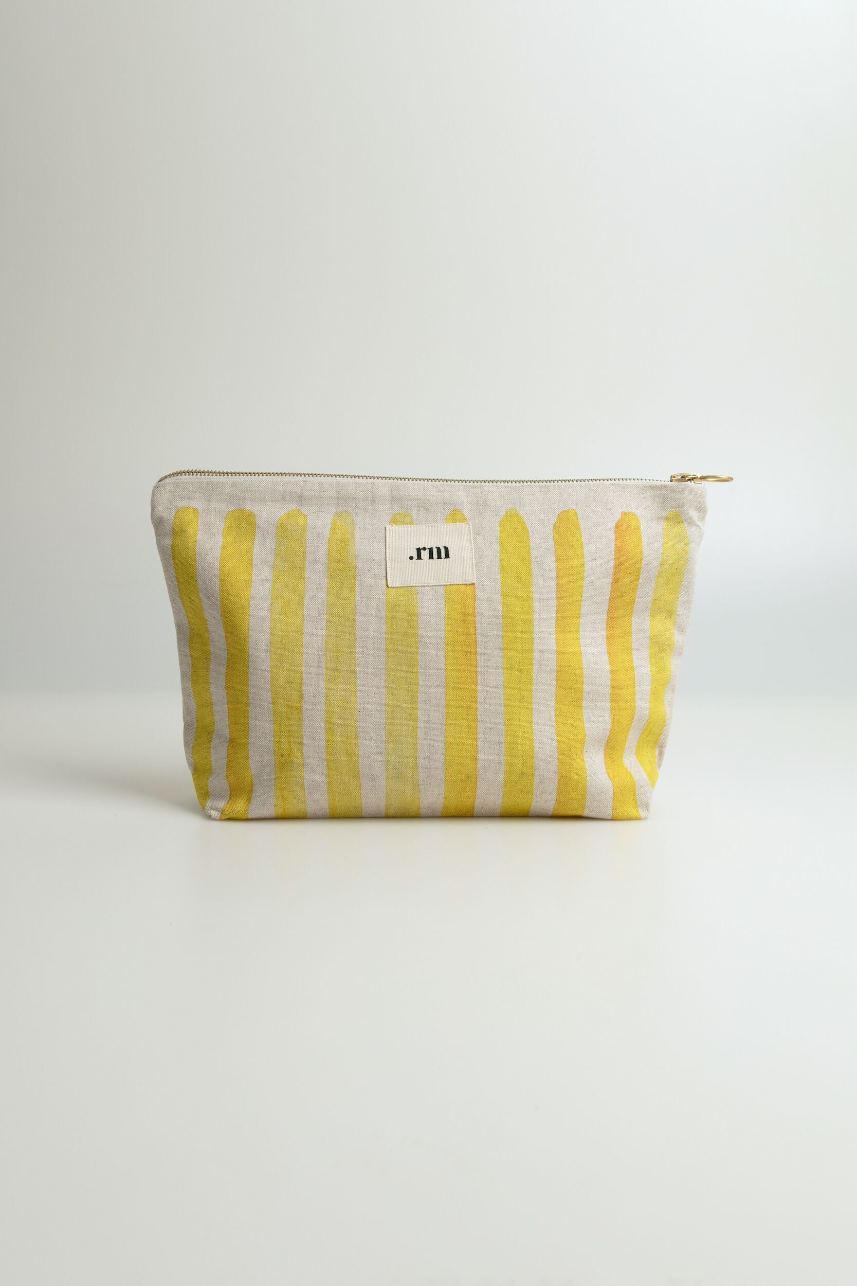 Trousse rayée JAUNE - .rm
