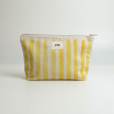 YELLOW striped pencil case - .rm