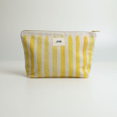 YELLOW striped pencil case - .rm