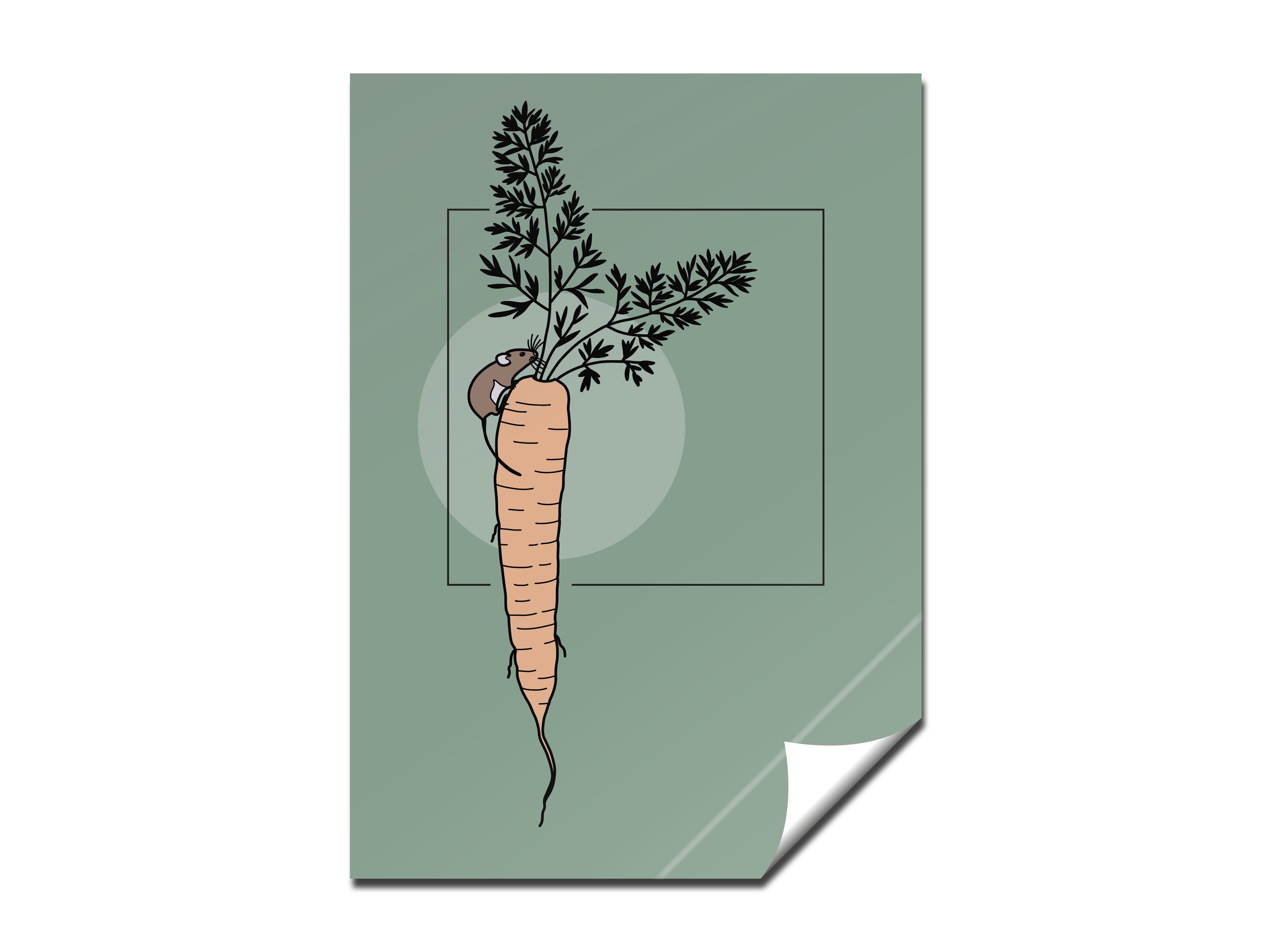 Topo adesivo con carota, DIN A7