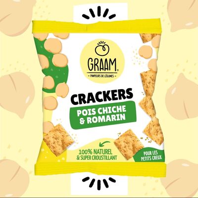 GRAAM - Chickpea & Rosemary Crackers 30g (snack size)