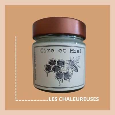 Vela de cera de soja y colza - Cera y Miel - 180gr