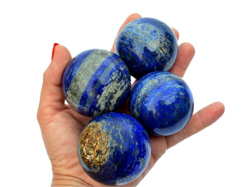 Lapis Lazuli Sphere 1 Kg Lot (3-7 Pcs) - (45mm - 60mm)