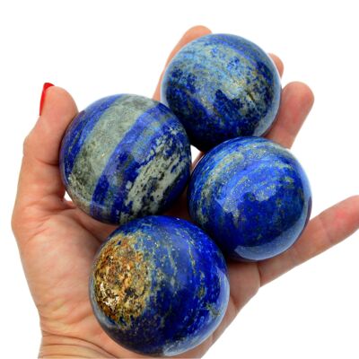 Esfera de lapislázuli Lote de 1 kg (3-7 piezas) - (45 mm - 60 mm)