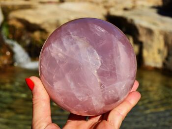 Cristal de sphère de quartz rose XL (70 mm - 110 mm) 1