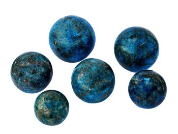 Sphère de cristal d’apatite bleue XL (70 mm - 95 mm) 2