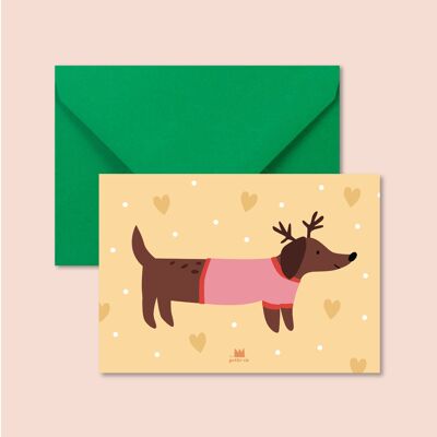 Cartolina di Natale - Cane di Natale