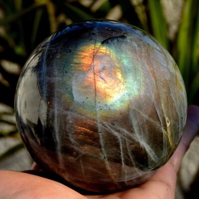 XXL Natural Labradorite Sphere Stone (75mm - 90mm)