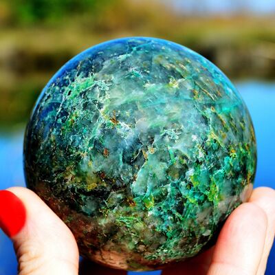 Large Chrysocolla Mineral Sphere (65mm - 90mm)