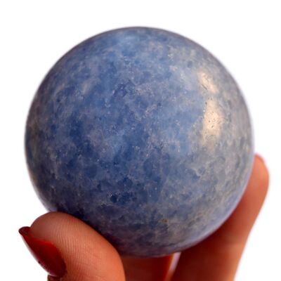 Lot de 1 kg de sphère de calcite bleue (5-6 pièces) – (40 mm – 60 mm)
