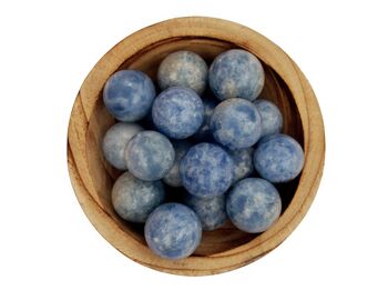 Lot de 1 kg de sphère de calcite bleue (10-11 pièces) – (25 mm – 40 mm) 2