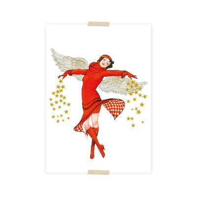 Collage de cartes postales de Noël Ange de Noël