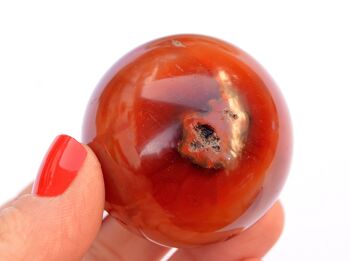 Sphère de cornaline rouge (45 mm - 65 mm) 4