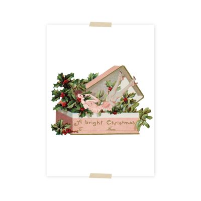 Christmas Postcard collage Christmas suit