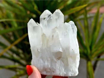 Grappe de quartz cristal, grand cristal de roche brut 4