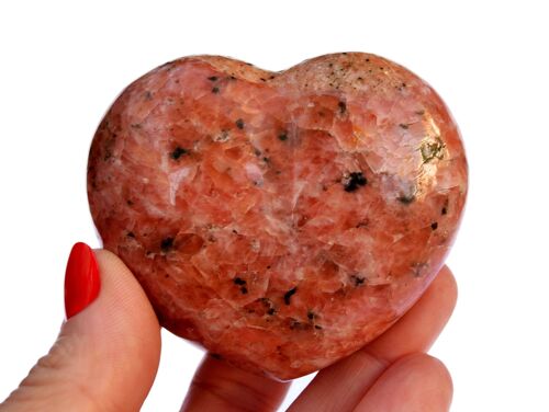Orange Calcite Heart Crystal (65mm)