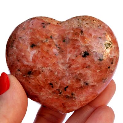 Orange Calcite Heart Crystal (65mm)