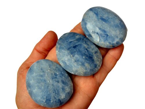 Blue Calcite Palm Stone (40mm - 70mm)