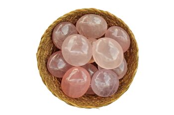 Lot de 1 kg de pierre de palmier en quartz rose (9-10 pièces) - (40 mm - 70 mm) 2